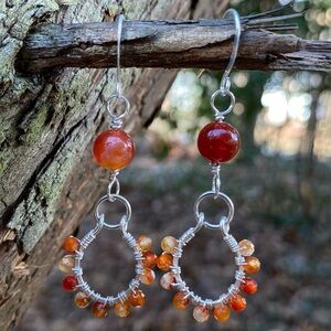Sterling Silver Carnelian Earrings